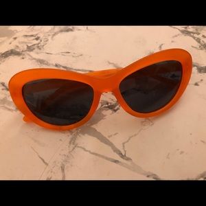 Neon orange sunglasses